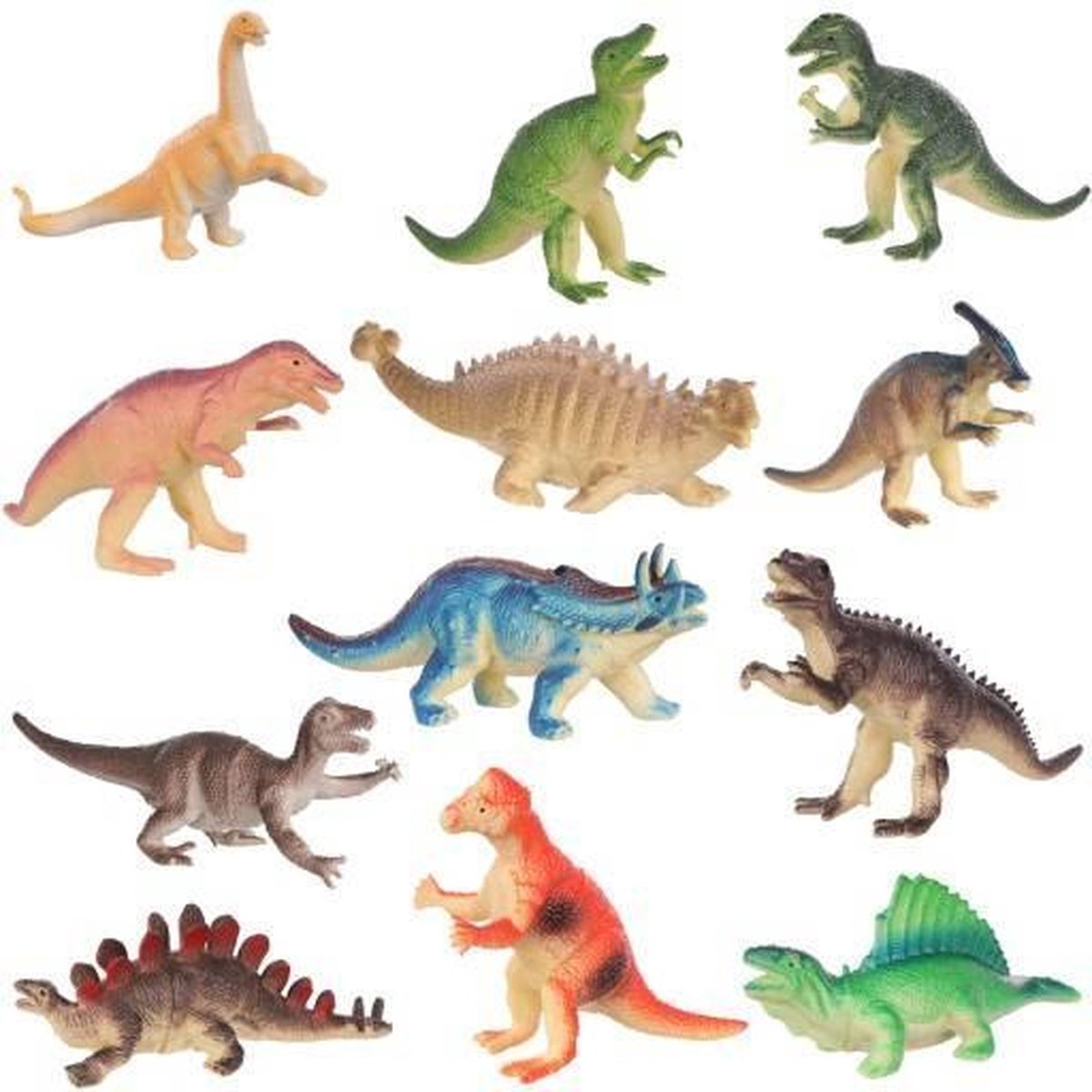 Set van 12 stoere Dino’s, Dinosaurussen, Dinosaurus