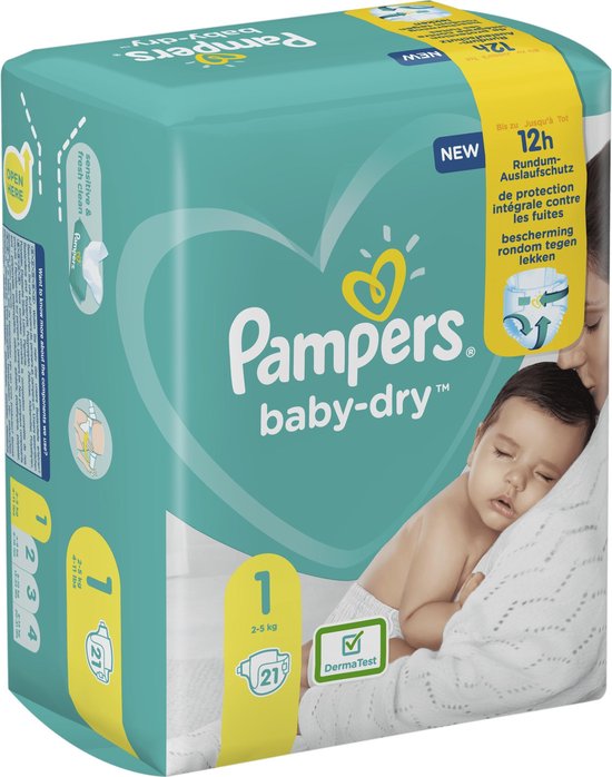 Pampers Baby Dry Newborn maat 1 – 21 stuks